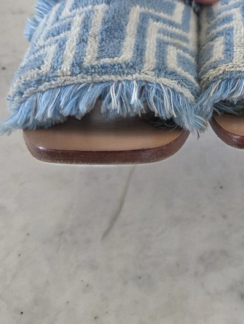 Tory Burch T-Tile Terry Cloth Flat Slides